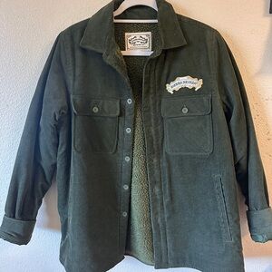Sierra Nevada corduroy button up fleece lined jacket